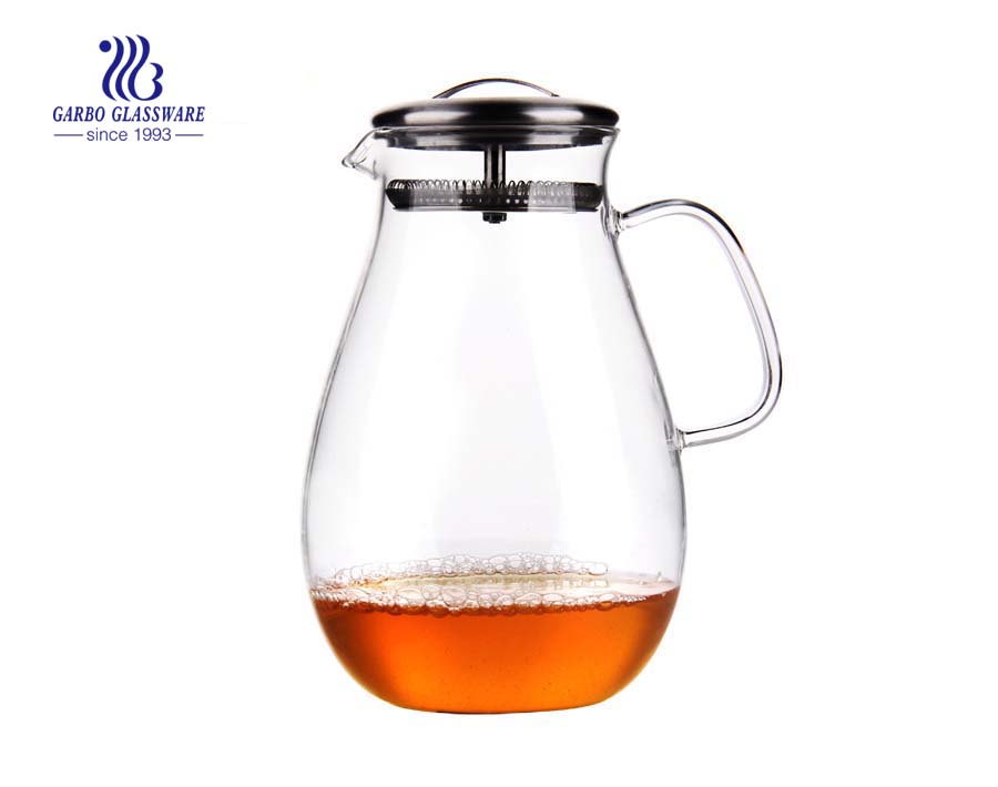 1.6l glass water jar wholesale decorative