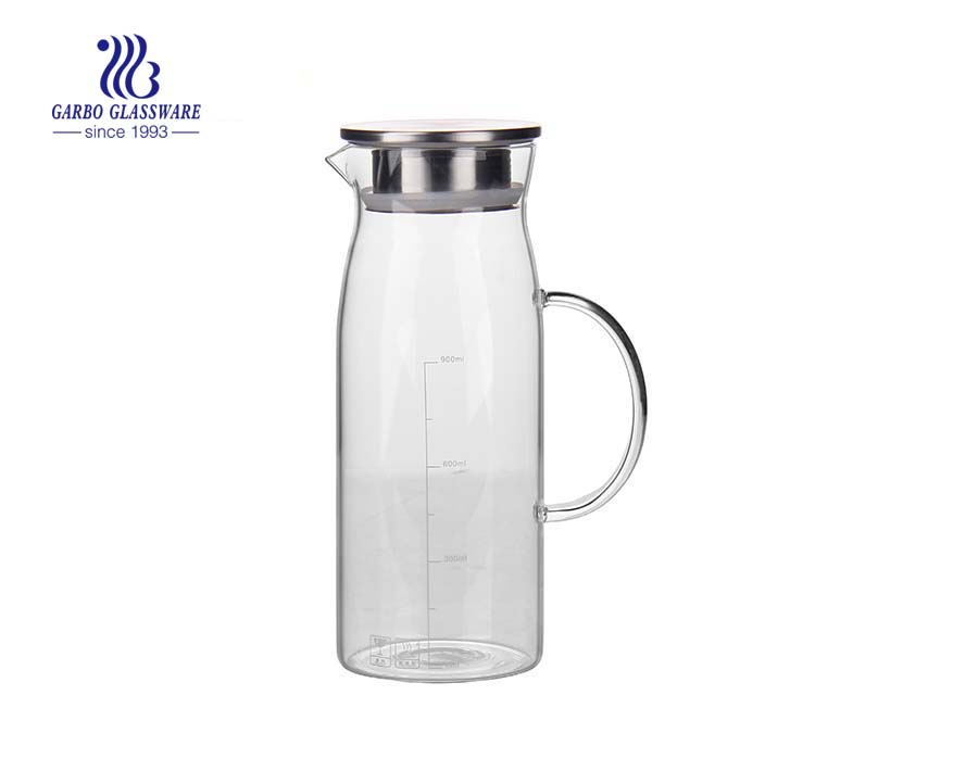 1.6l glass water jar wholesale decorative