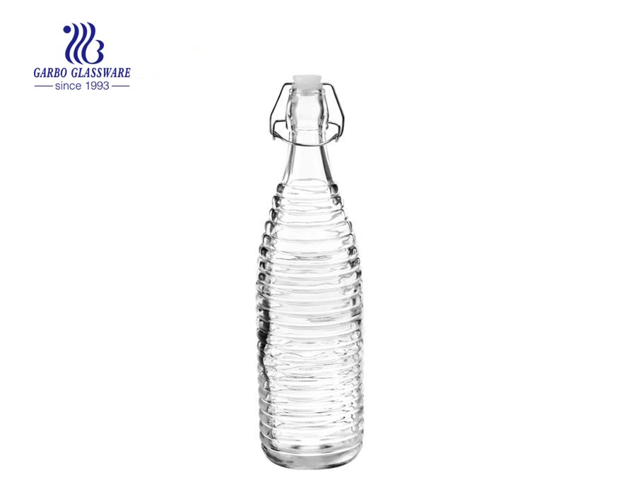 1L High quality machine made spray color glass bottle