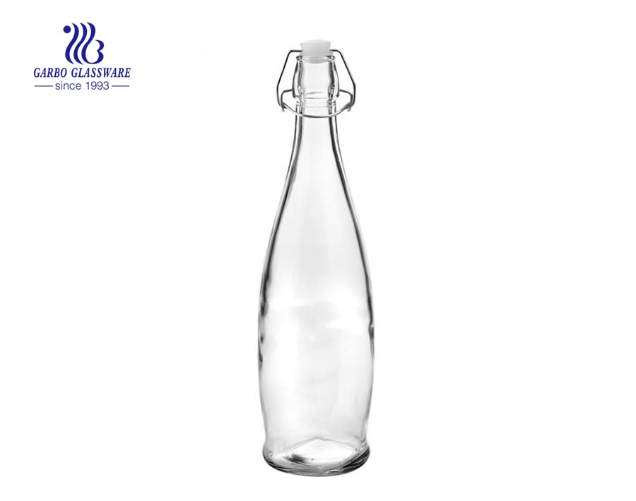 Botella de vidrio de color aerosol de alta calidad hecha a máquina 1L