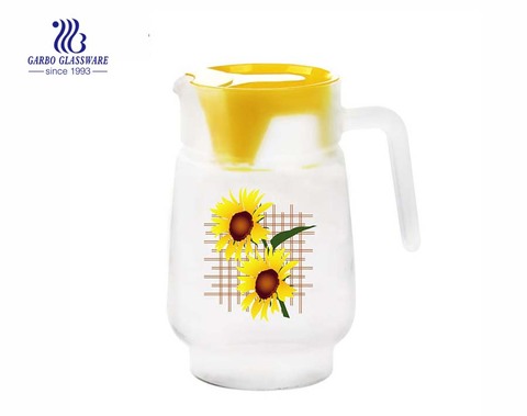 wholesale decal glass pitcher