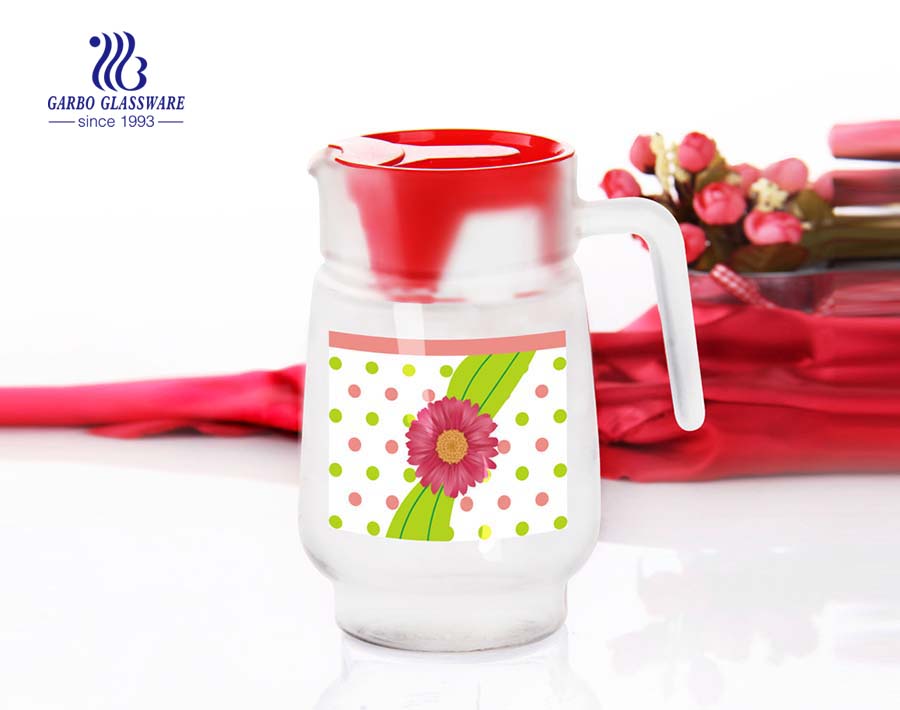 wholesale decal glass pitcher