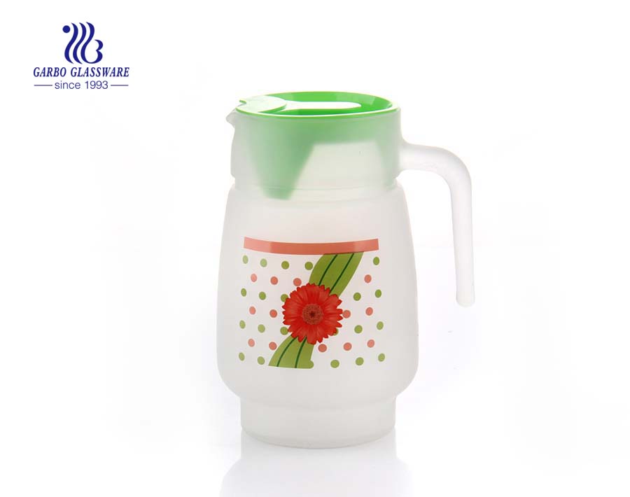 wholesale decal glass pitcher