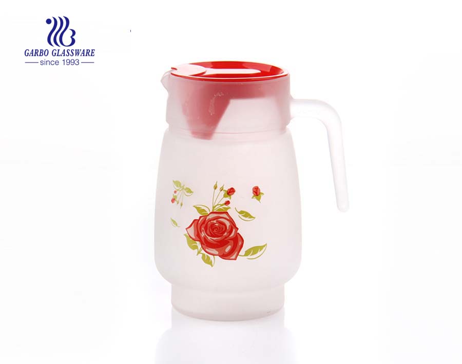 wholesale decal glass pitcher