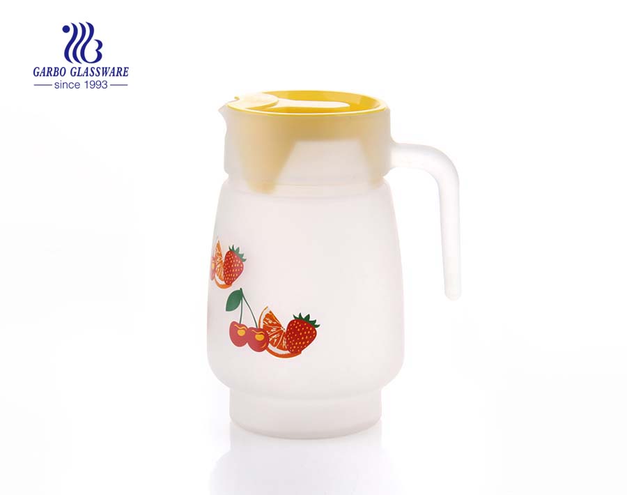 wholesale decal glass pitcher