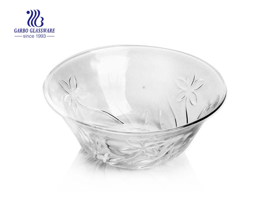5 inch small hot sell design glass cake bowl 