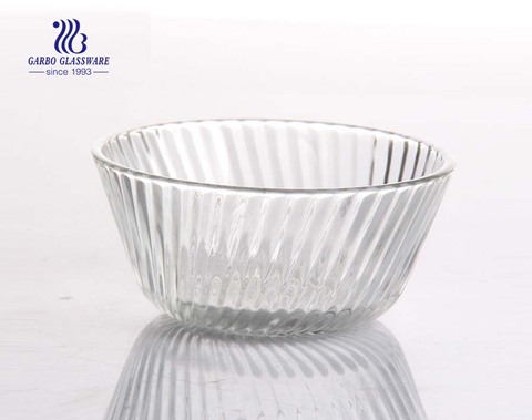 5 inch small hot sell design glass cake bowl 