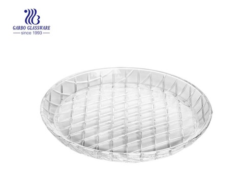 7.2 inch round glass cake plate 