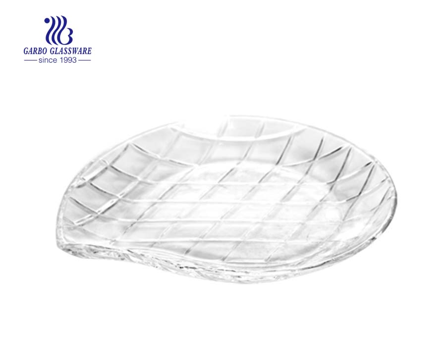 7.2 inch round glass cake plate 