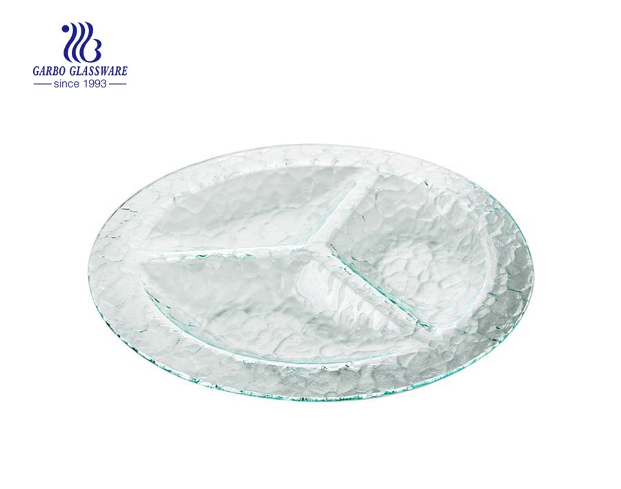 7 inch square shape glass dessert plate tableware glassware