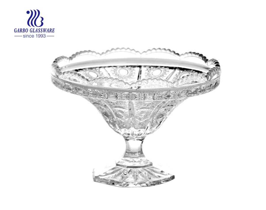 Glass fruit Bowl with base for Wedding