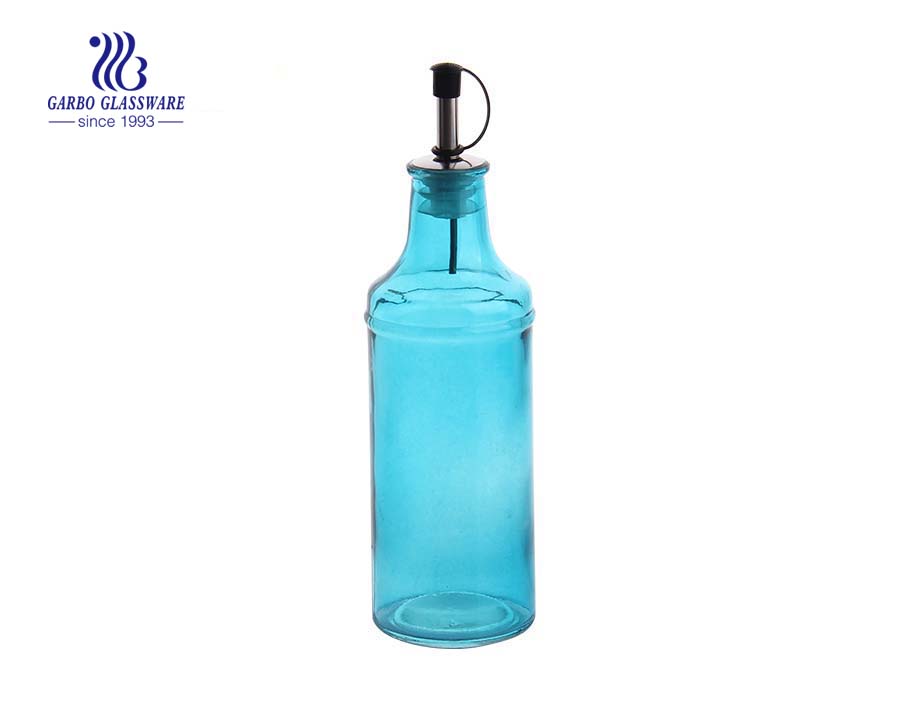  400ml Machine made spray color glass bottle 