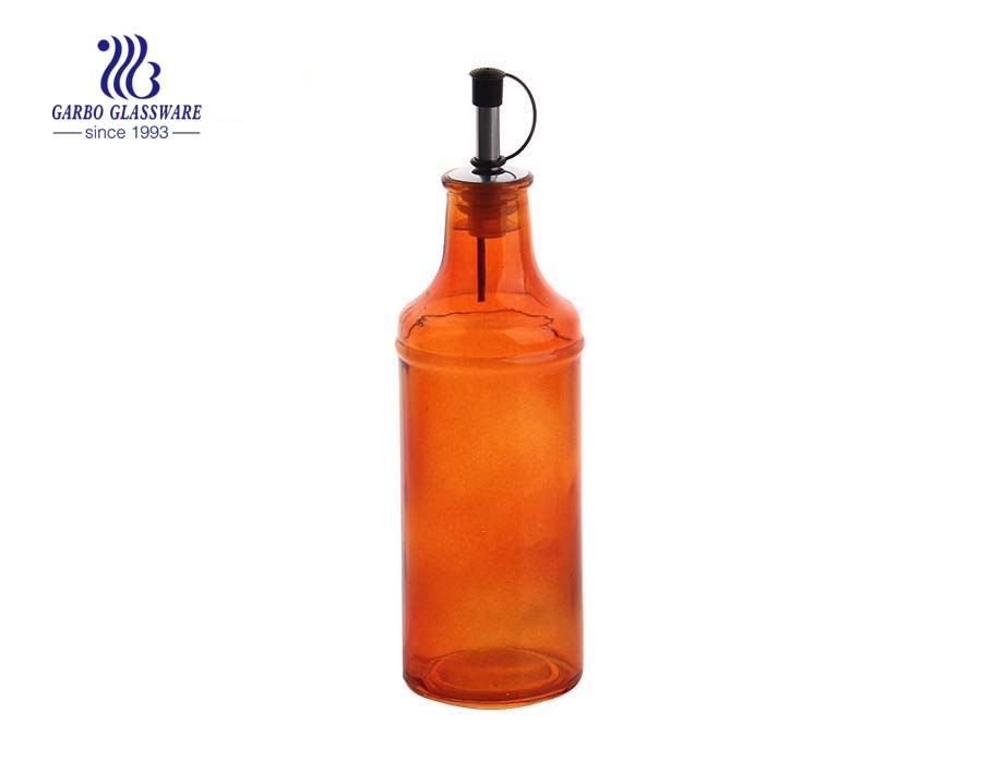  400ml Machine made spray color glass bottle 