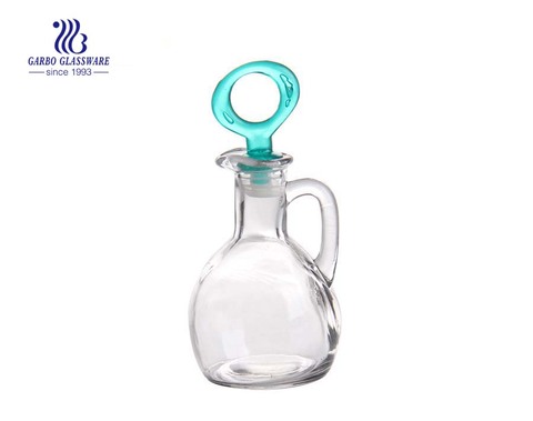 175ml Machine made clear glass oil bottle