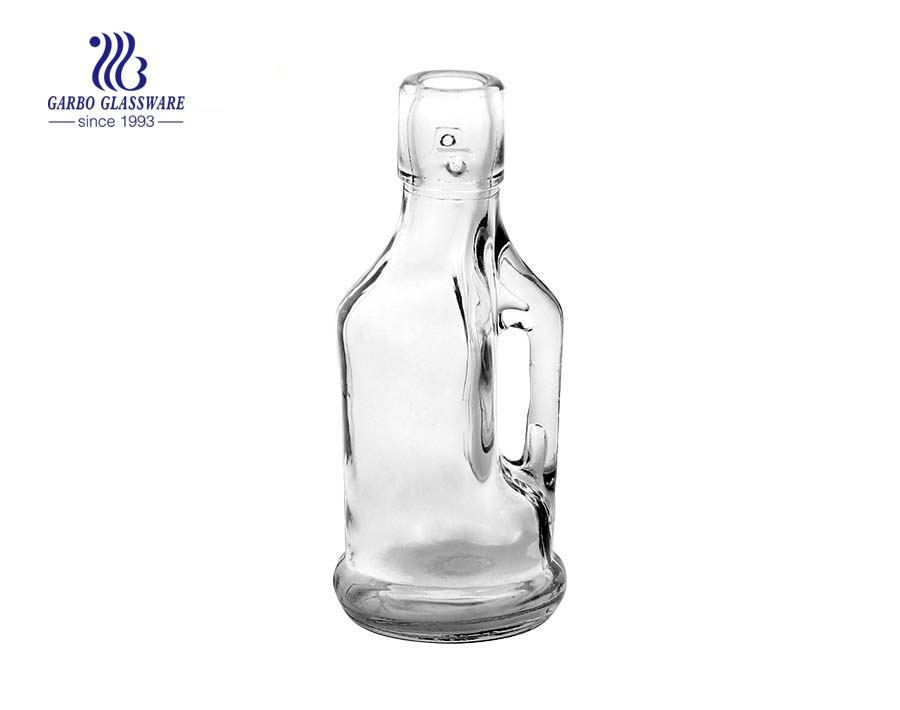 175ml Machine made clear glass oil bottle