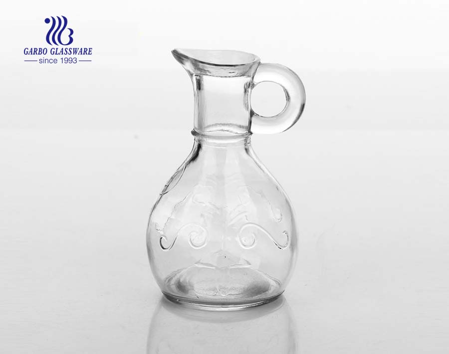 175ml Machine made clear glass oil bottle