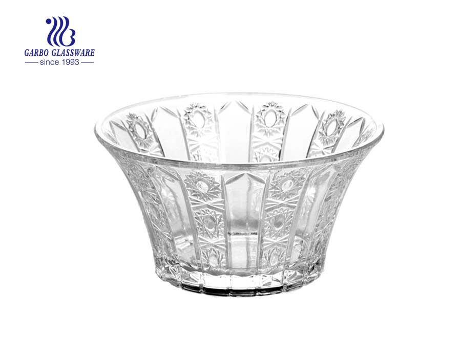 Sunflower Series of Glass fruit Bowl with stand 