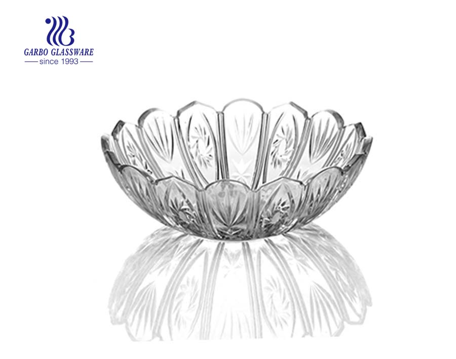 Sunflower Series of Glass fruit Bowl with stand 
