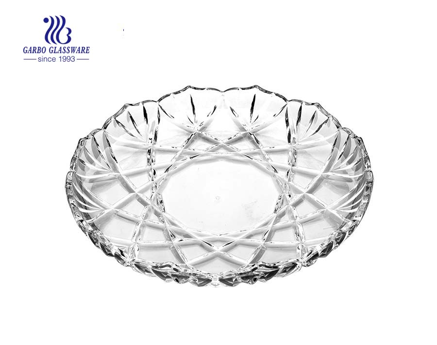 Glass Plate for serving fruit in KTV and restaurant