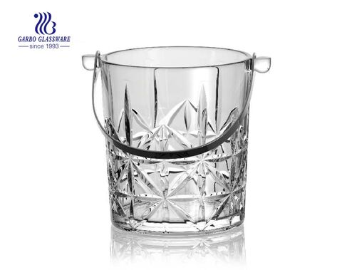 pressed glass ice bucket China ice bucket factory