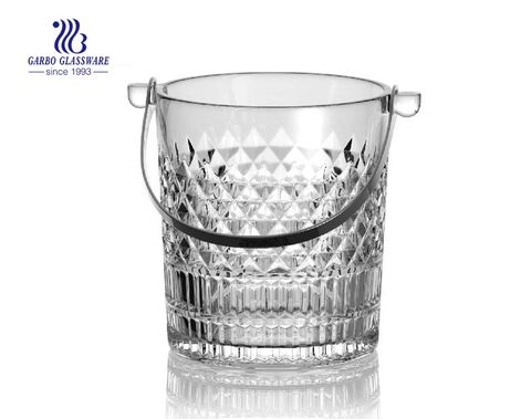 pressed glass ice bucket China ice bucket factory