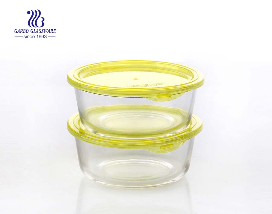 Clear 300ml square glass lunch box