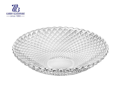 10.5 inch clear glass salad plates 