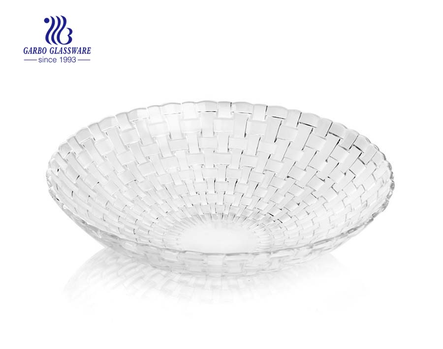 10.5 inch clear glass salad plates 