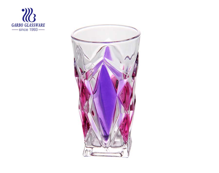 Spray Color Highball Glass Tumblers Set For Gift Set