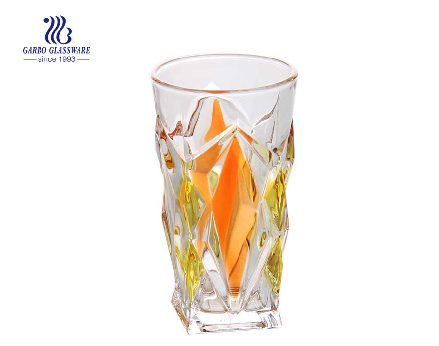 Spray Color Highball Glass Tumblers Set For Gift Set