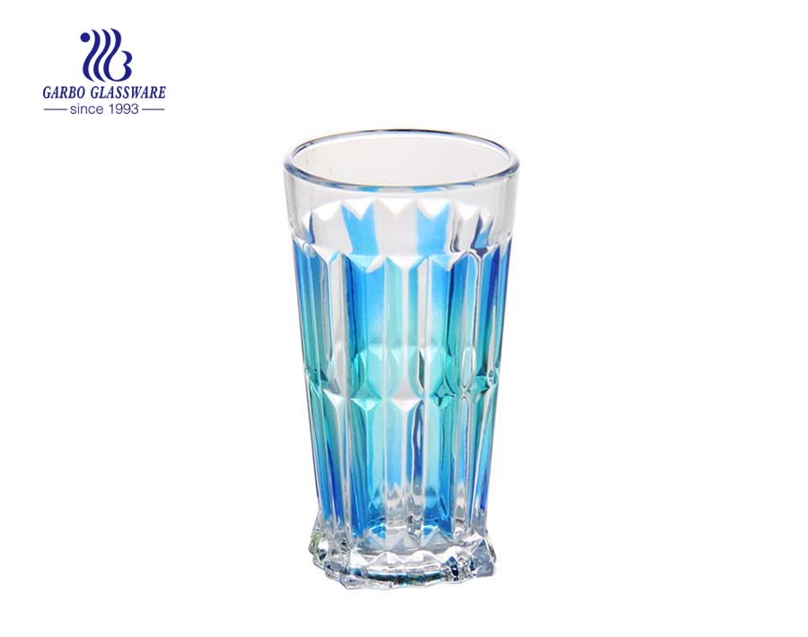 Spray Color Highball Glass Tumblers Set For Gift Set