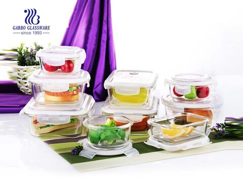 Pyrex 860ml glass food lunchbox with custom lid