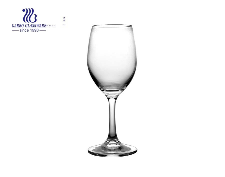 410ml glass goblet with stem good quality