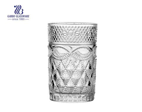 Arabic engraved glass cups tumblers for tea coffee drink