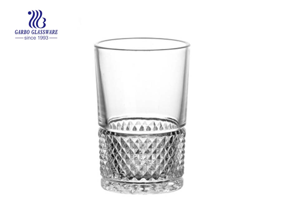 Arabic engraved glass cups tumblers for tea coffee drink