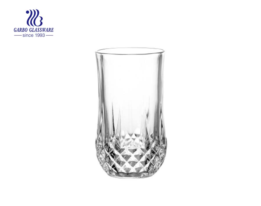 Vaso de jugo de whisky de vaso largo de 250 ml tazas grabadas