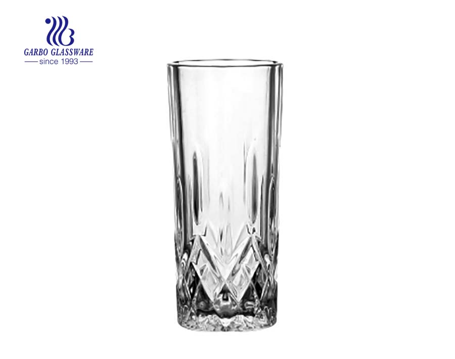 250ml Long tumbler glass whisky juice engraved cups