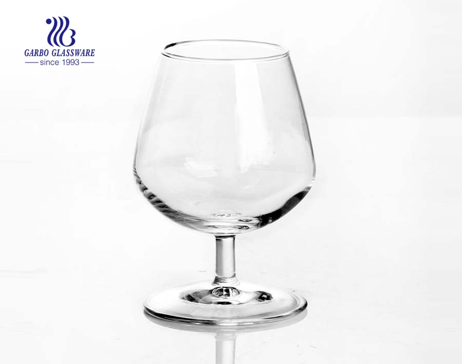 China stock big capacity glass stemware supplier 