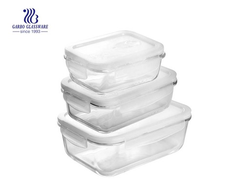 3pcs glass lunchbox set for home usage