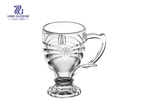 71ml glass tea mug with foot