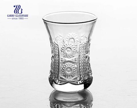 Arabic engraved glass cups tumblers for juice drink
