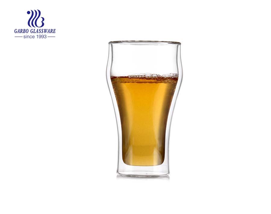24 Unzen Pyrexglas Doppelwand Glas Bierkrug mit großer Kapazität