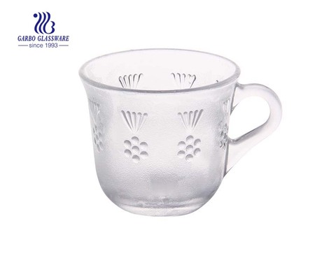 170ml glass coffee mug with handle