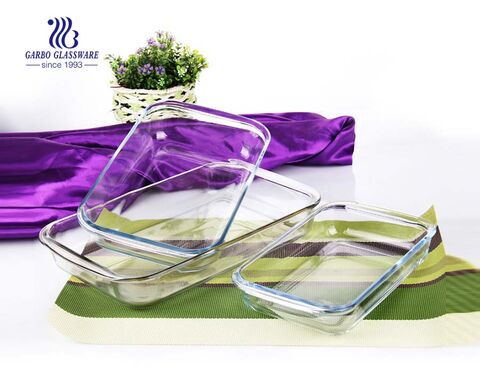 1.8L divider pyrex glass baking dish