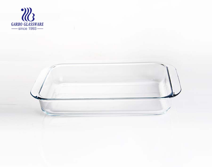 wholesale glass baking dish with green silicone lid