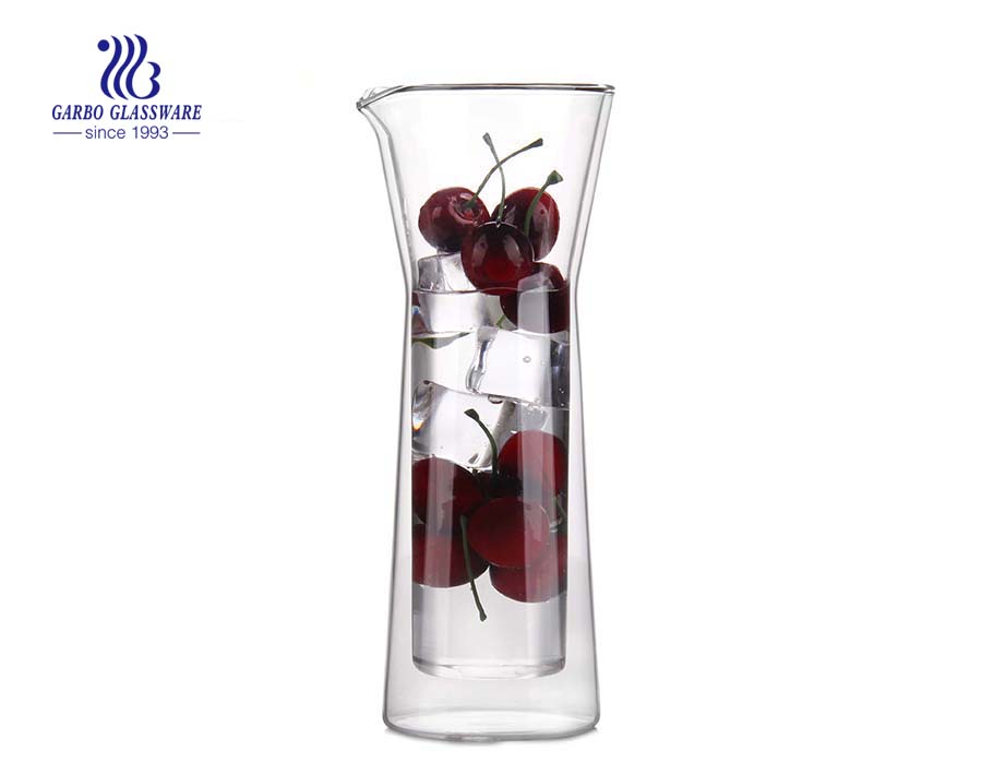 New arrival simple style logo pyrex glass carafe