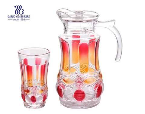 Vente en gros de fête de banquet vaporisateur en verre coloré en verre pour eau, jus