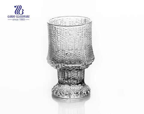 Gobelet gravé en verre de 125 ml avec verres à pied de base