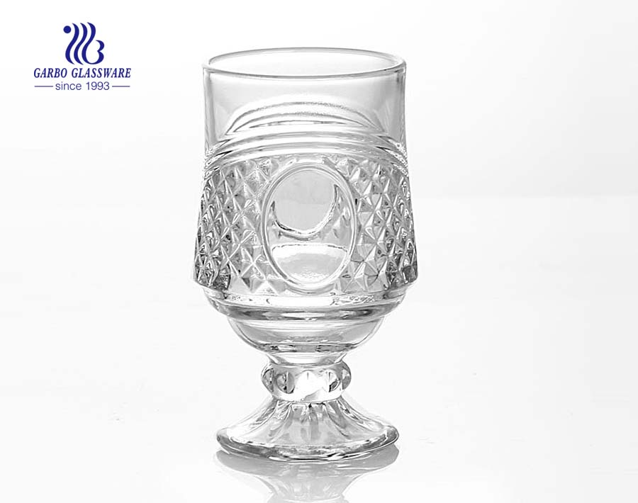 196ml glass tea wine goblet with factory price