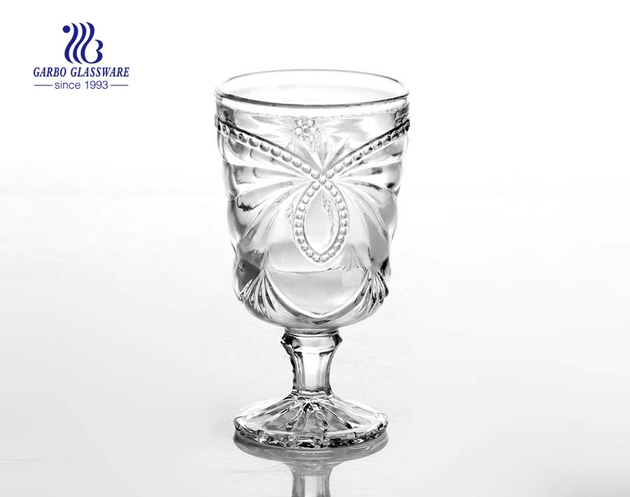 196ml glass tea wine goblet with factory price